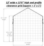 12'Wx30'Lx13'6"H RV storage tent