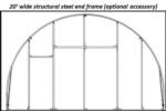 20'Wx30'Lx12'H fabric storage shelter