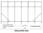 20'Wx48'Lx16'H wall mount canvas structure
