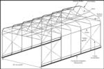 20'Wx36'Lx16'H enclosed A frame shed
