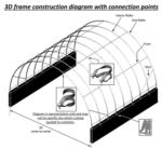 26'Wx48'Lx16'H wall mount canvas building