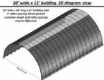 30'Wx60'Lx15'H canvas arch building