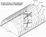 34'Wx40'Lx17'4"H quonset cover shed