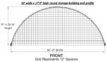 42'Wx96'Lx21'3"H wall mount storage building