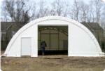 42'Wx60'Lx17'3"H enclosed fabric shed