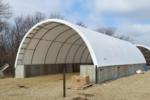 42'Wx96'Lx21'3"H wall mount storage building