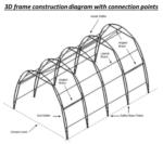 26'Wx30'Lx21'8"H tall fabric storage building