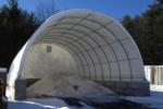 26'Wx48'Lx16'H wall mount canvas building